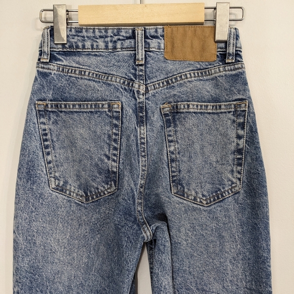 H&M Slim Straight High Ankle Jeans, Blue 0 - Picture 4 of 10